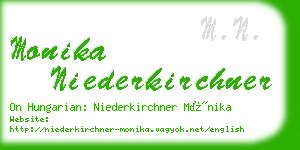 monika niederkirchner business card